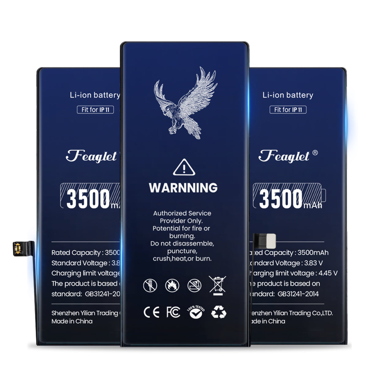 High Capacity iPhone 11 Battery Replacement Original BMS Low Impedance & 800 Cycles Maximum |3500 mAh|-Fly Eagle Feaglet Battery